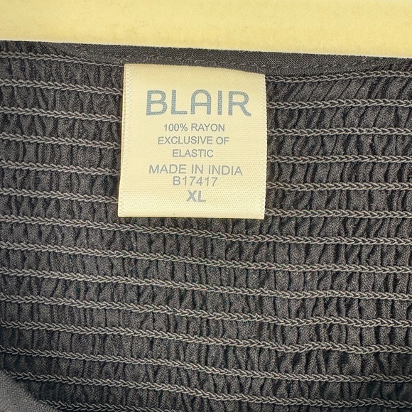 BLAIR Women's X-Large Short Sleeve Dress  Black And Purple Floral - Picture 4 of 7